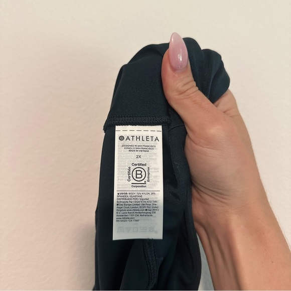 Athleta Elation Ultra High Rise Shine Tight in Dark Green Womens Size 2X - Picture 7 of 9